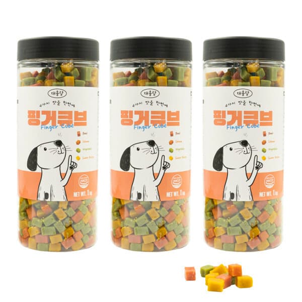 펫라벨 핑거큐브 강아지간식 3kg 훈련용