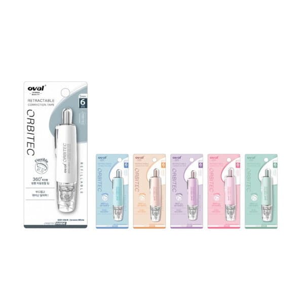 올인원마켓샵 오발 노크식 마카롱 수정테이프 10개 6칼라 - 최저가 19,600원