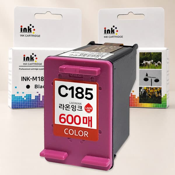 라온잉크 INK-C185 컬러 호환잉크 3배 슈퍼대용량