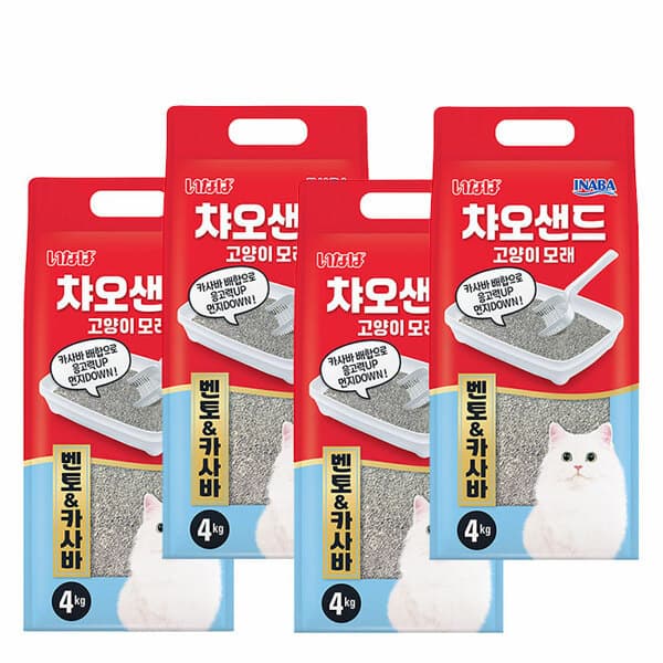 현대Hmall 이나바 챠오샌드 4kg 4개입 벤토 카사바 고양이모래 - 최저가 35,900원
