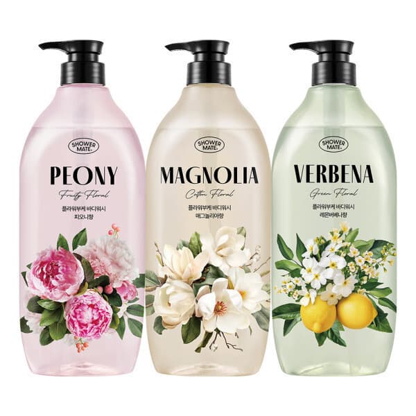 애경-스타배송 샤워메이트 부케 바디워시 3종 900ml 3개 피오니 매그놀리아 버베나 - 최저가 23,800원