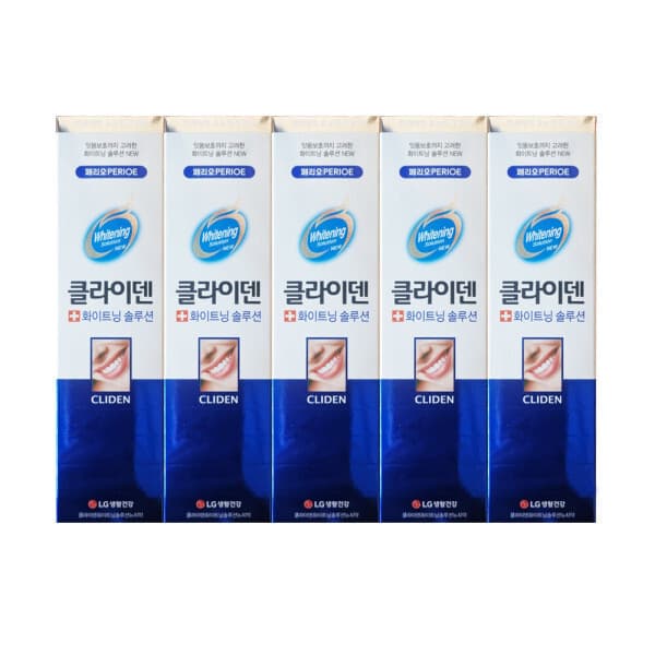 다주리몰 엘지생활건강 클라이덴 화이트닝 솔루션 뉴 치약 120gX5개 - 최저가 20,400원