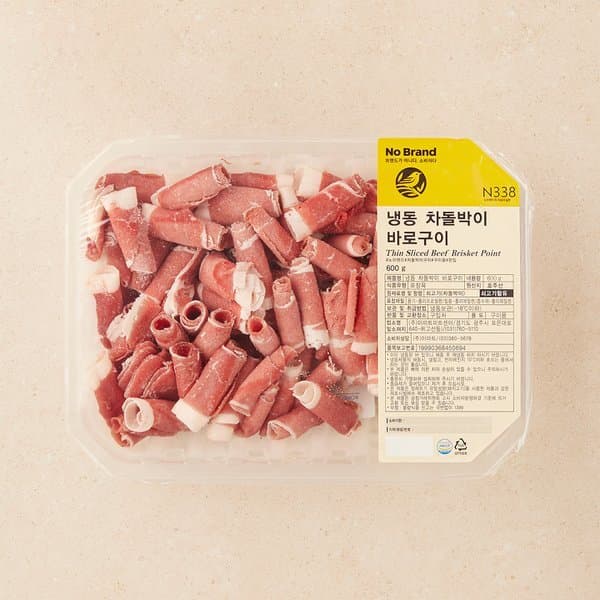 이마트몰쓱배송 노브랜드 냉동차돌박이 바로구이 600g