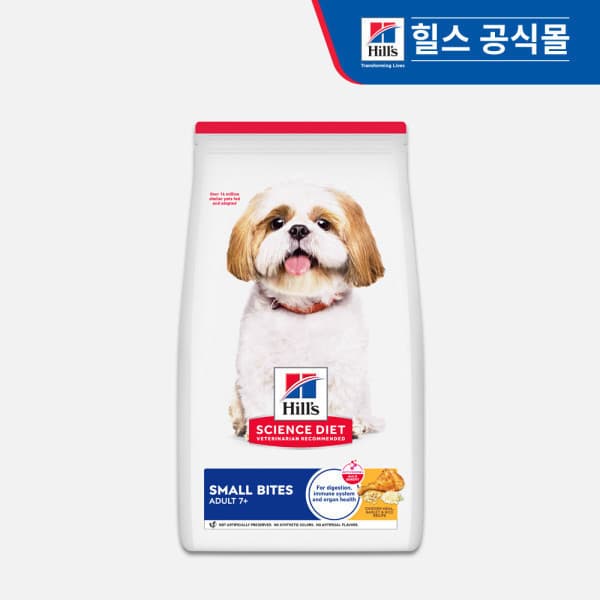 힐스코리아공식대리점 힐스 강아지사료 어덜트 7+ 스몰바이트 6.8kg