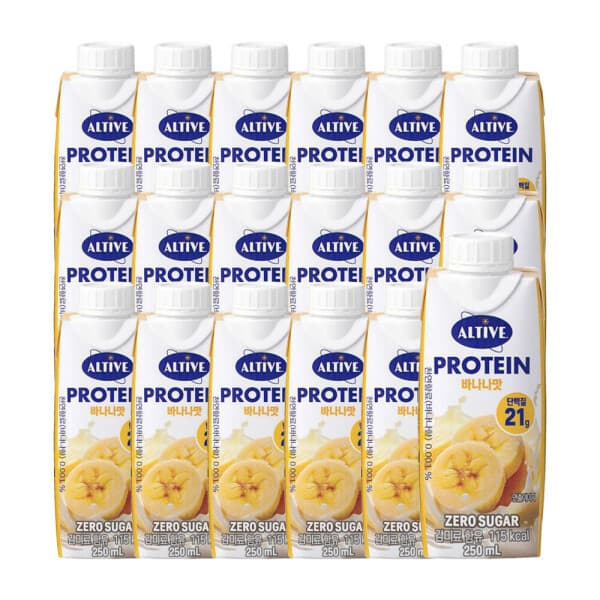 CJ제일제당-스타배송 얼티브 프로틴 바나나맛 250ml 18입