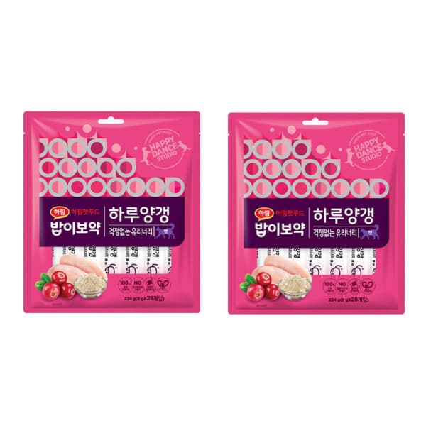 하림펫푸드 밥이보약 CAT 하루양갱 유리너리 28개입 X 2개 + 면역 10g x 4개