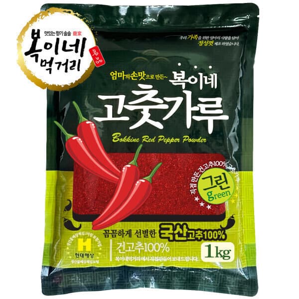 복이네먹거리 복이네먹거리 국산고춧가루 그린 보통맛 1kg