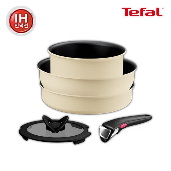 Tefal 테팔 매직핸즈 인덕션 크렘 드 버터 5종 세트 프라이팬 냄비
