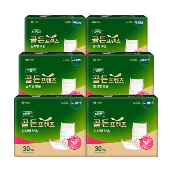 아름다운사람들샵 안심 일자형 패드 속기저귀 성인기저귀 30매 6팩 (180매)