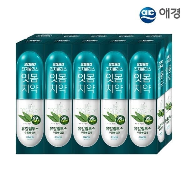 W쇼핑TV홈쇼핑 2080 진지발리스 유칼립투스 치약 150g 10개입 - 최저가 14,500원