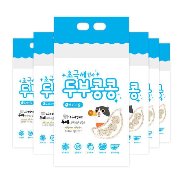 묘한하루 두부콩콩 초극세입자 오리지널 2.8kg 6봉 - 최저가 34,650원