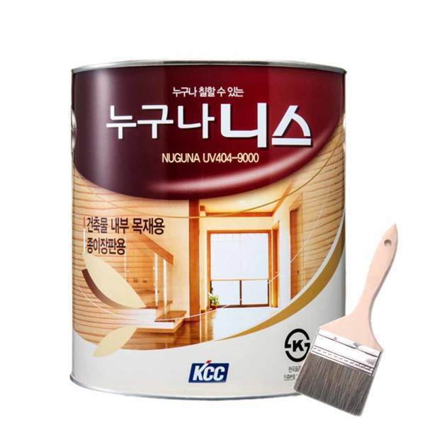 페인트통통 KCC 누구나 니스 2L 목재용 코팅 유광