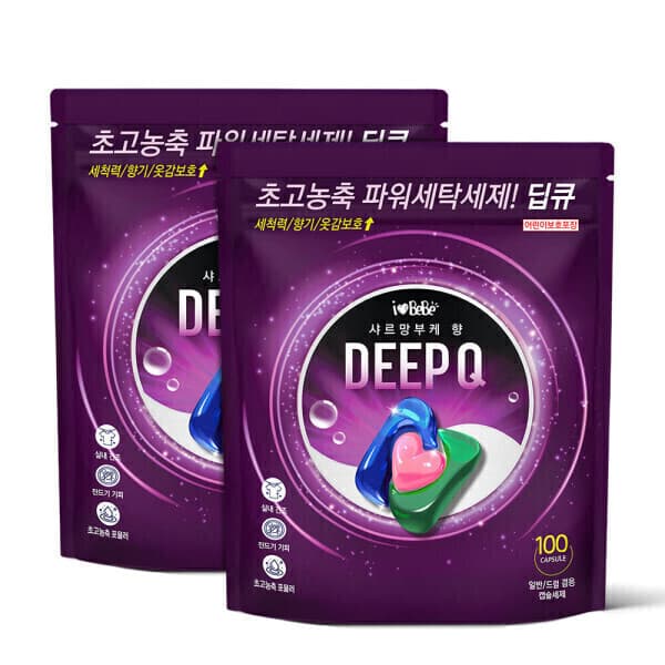 GNTCLEAN 딥큐 3in1 샤르망부케 캡슐세제 200개입