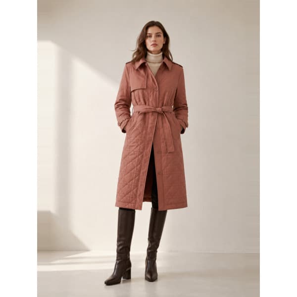 fashionplus LeOT 파울로 클래식 트렌치 퀼팅 코트 - 최저가 13,190원
