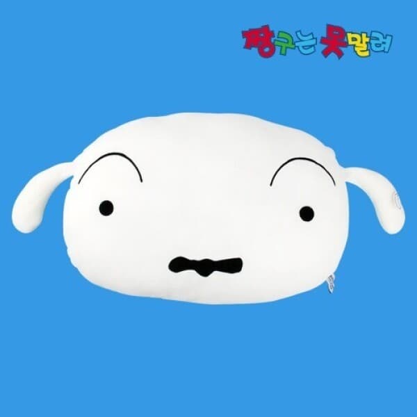 위드토이즈 짱구 모찌모찌 얼굴쿠션 흰둥이 인형 50cm