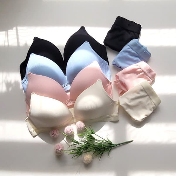 래디쉬웨어 달콤한 캔디팝 쫀쫀 노와이어 여성속옷 브라팬티세트 W1621