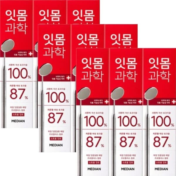 나이스투 잇몸과학 스트롱민트 치약 120g x 3입 x 3세트 - 최저가 20,800원