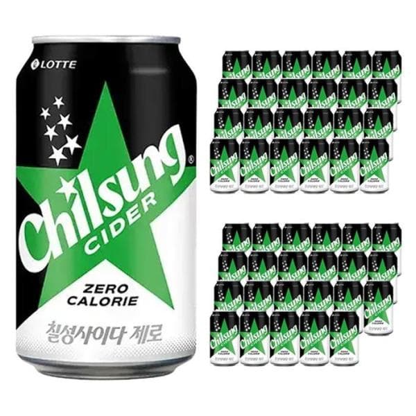 셀러허브샵 롯데 칠성사이다 제로 355ml x48캔