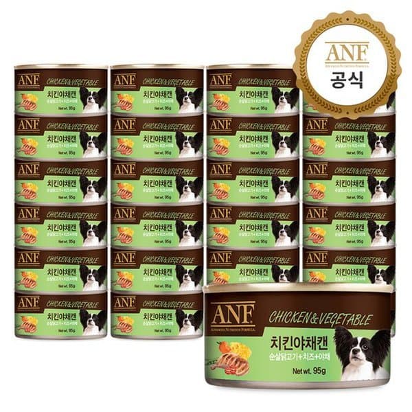 신세계몰 ANF 강아지간식캔 독 치킨야채 24개입 2.28kg - 최저가 35,300원