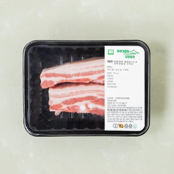 이마트몰쓱배송 무항생제 해발500 냉장 미박 삼겹살 수육용 400g