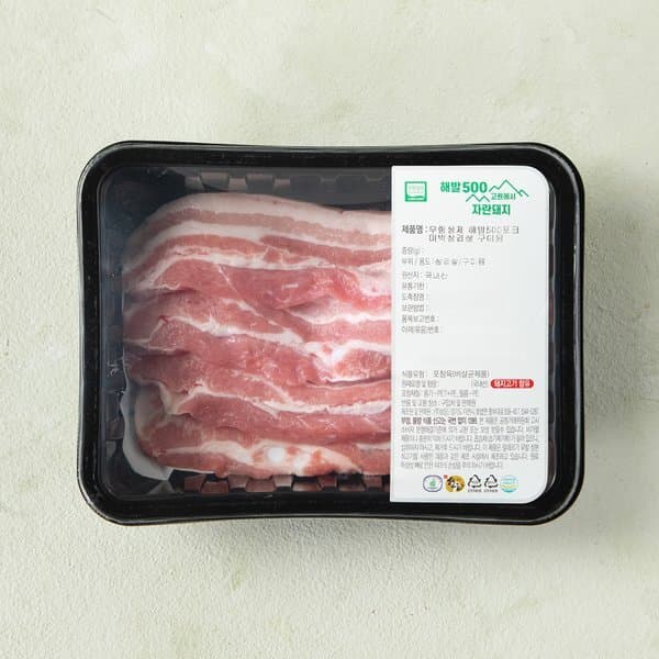 이마트몰쓱배송 무항생제 해발500 냉장미박삼겹살구이용 400g