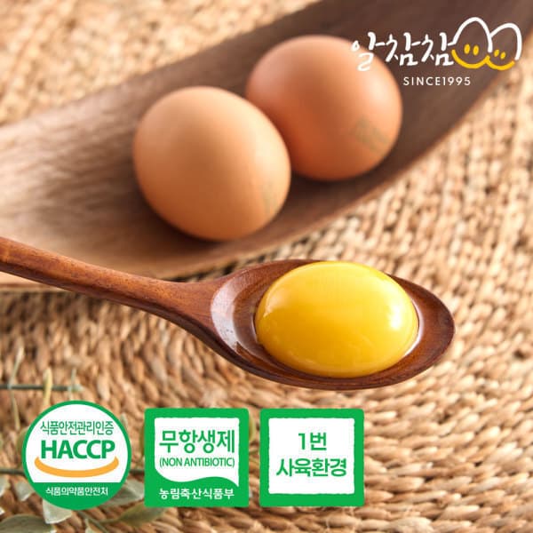 알참참 알참참 HACCP 난각번호1번 유정란 60구 - 최저가 29,750원