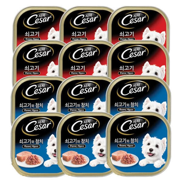 마즈코리아-스타배송 시저 쇠고기 100g 6개+쇠고기와 참치 100g 6개 - 최저가 20,500원