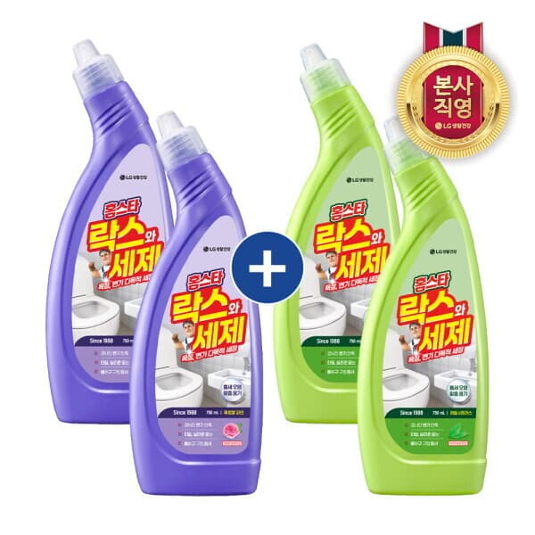 롯데아이몰 엘지생활건강 홈스타 락스와세제 750ml x 4개(후로랄2+허벌2) - 최저가 11,900원