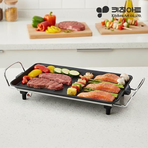 신세계몰 키친아트 허브 48cm 다이아몬드 논스틱코팅 와이드 전기그릴 KAG-4827R - 최저가 30,470원