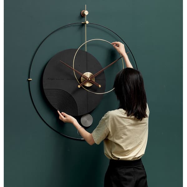 플립마켓 팝몰 북유럽 대형 인테리어 벽시계 검정색 60CM 원형 - 최저가 239,540원