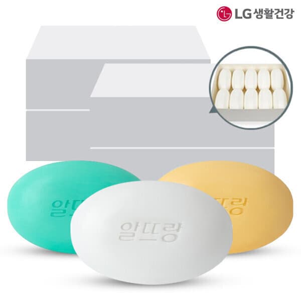 베이비또 드봉 알뜨랑 비누 화이트 옐로우 그린 130g 40개