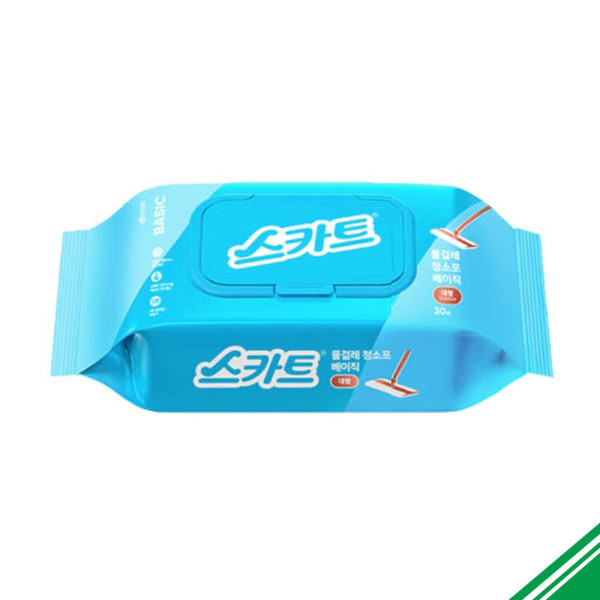베스트쇼핑. 스카트 물걸레 청소포 베이직 대형 30매 3개