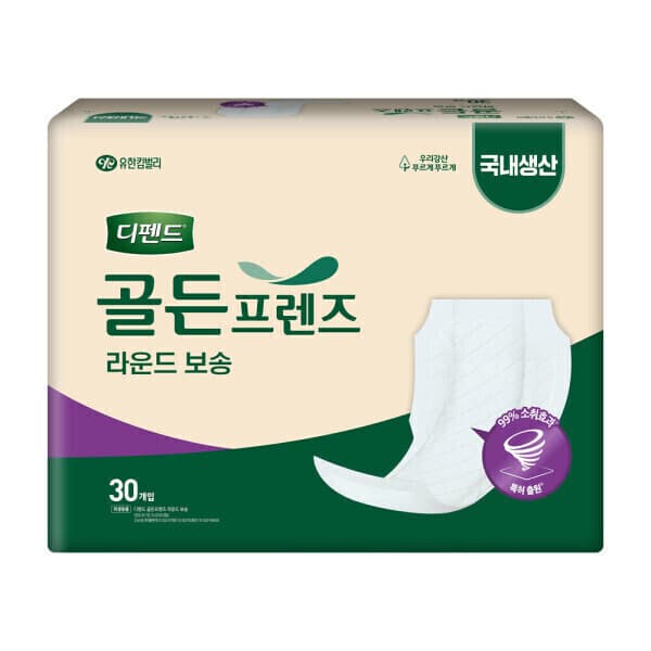 아름다운사람들샵 라운드형 오버나이트 패드 성인기저귀 30매 6팩