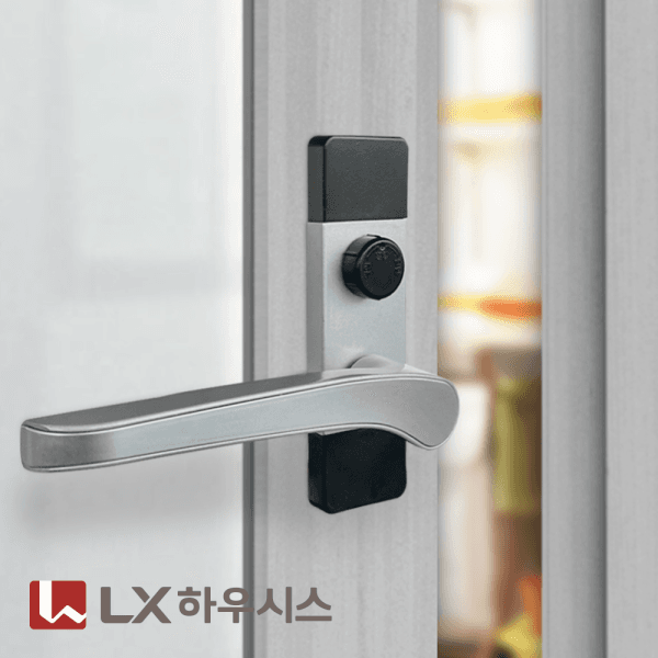 창호잠금장치클락 LG LX하우시스 다용도실 현관 중문 손잡이 세탁실 문고리 다이얼 잠금 항균핸들