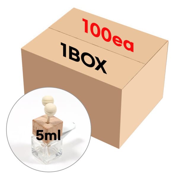 강군샵(KG.inc) 차량용 디퓨저 용기 우드사각리드세트 5ml 100개(BOX) 공병