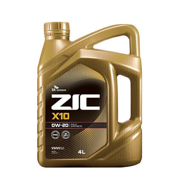 ZIC공식몰 SK엔무브 지크 X10 0W-20 4L
