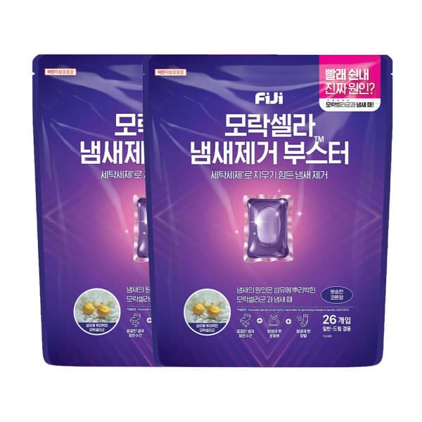 LG생활건강-스타배송 피지 모락셀라 냄새제거부스터 코튼향 26입 2개