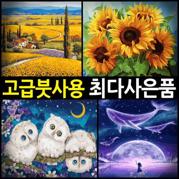 DIY캔버스페인팅 DIY 명화그리기 그림 유화 액자 세트 해바라기 - 최저가 7,400원