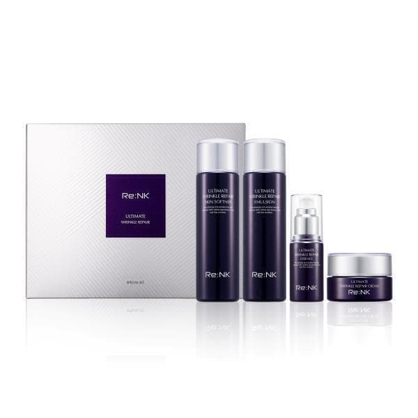 리엔케이공식스토어 얼티밋 링클 기초 4종 기획세트(스킨150ml+에멀젼150ml+에센스35ml+크림50ml) - 최저가 40,000원