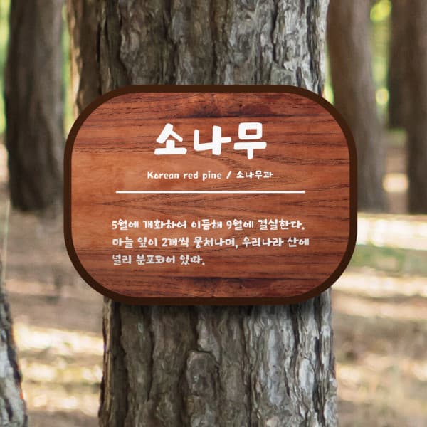 하나사인몰 고급형 수목표찰 나무걸이형 이름표