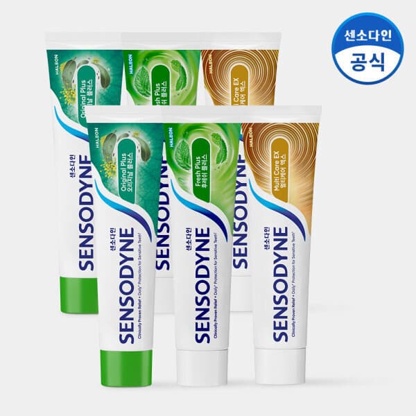 센소다인공식몰 센소다인 오리지날 플러스 2개 + 후레쉬 플러스 2개 + 멀티케어 EX 2개 치약