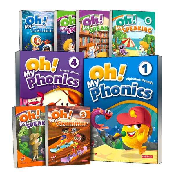 BomBomBooks Oh My Phonics Grammar Speaking 1-6 세이펜 적용 교재
