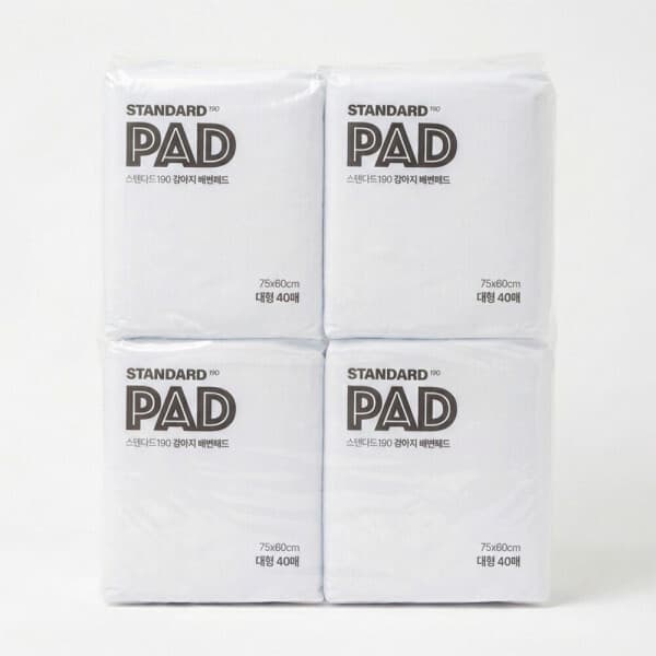 standard190 스탠다드190 강아지 배변패드 대형 75x60 45g 160매 - 최저가 25,900원
