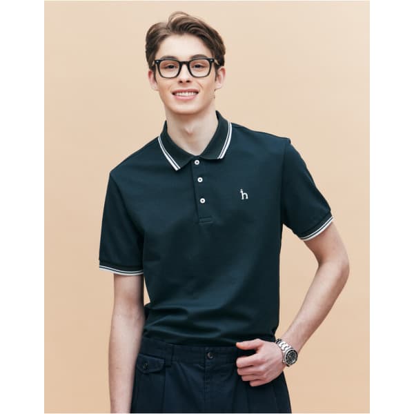 LF몰 25SS AIRY TWILL 그린 더블 팁 배색 카라 티셔츠 HZTS5B437E3 - 최저가 95,400원