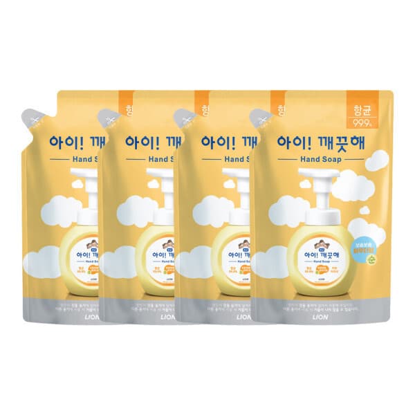 라이온코리아 아이깨끗해 핸드워시 순향 450ml 리필 4개 - 최저가 23,150원