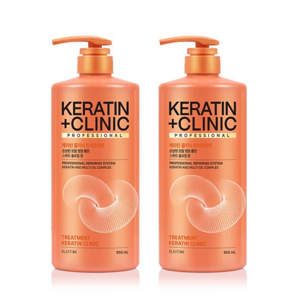 LG생활건강-스타배송 엘라스틴 케라틴클리닉 단백질 고영양 트리트먼트 950ml 2개 - 최저가 22,720원