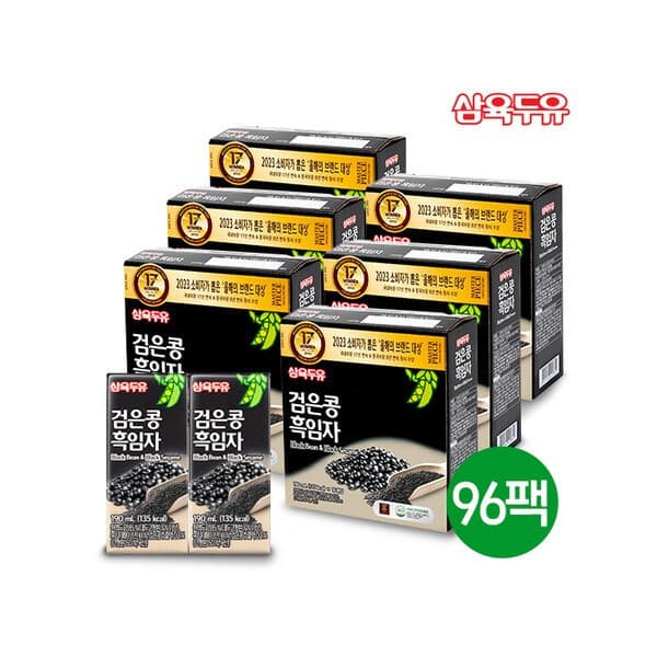 롯데 홈쇼핑 삼육두유 검은콩흑임자 190ml x 96팩