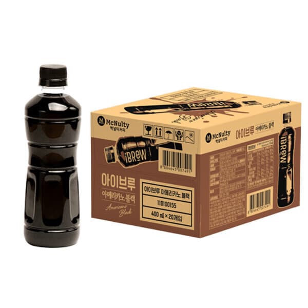 맥널티-스타배송 아이브루 아메리카노 블랙커피 무라벨 400ML 20개입