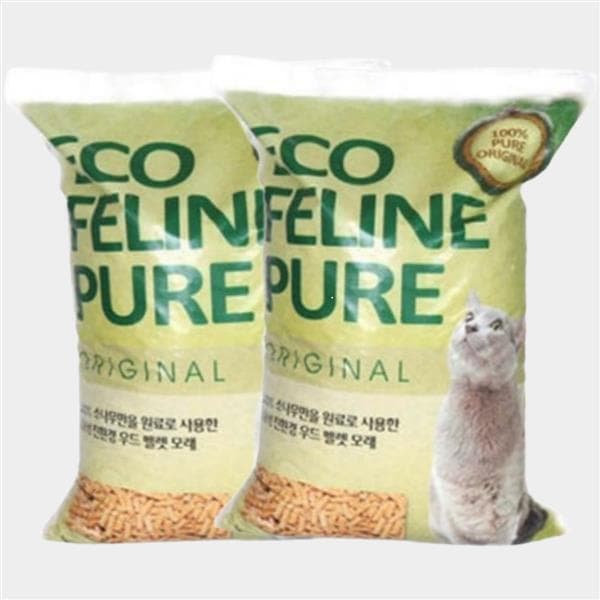 라인펫 에코펠라인 퓨어 고양이 흡수형 우드펠렛 9.08kg 2개 - 최저가 26,900원
