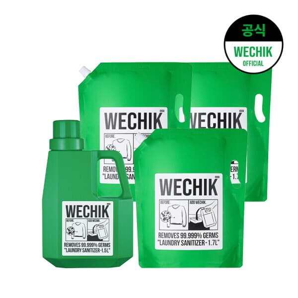 롯데  홈쇼핑 위칙 소독 섬유유연제 1.5L + 소독 섬유유연제 리필 1.7L 3개
